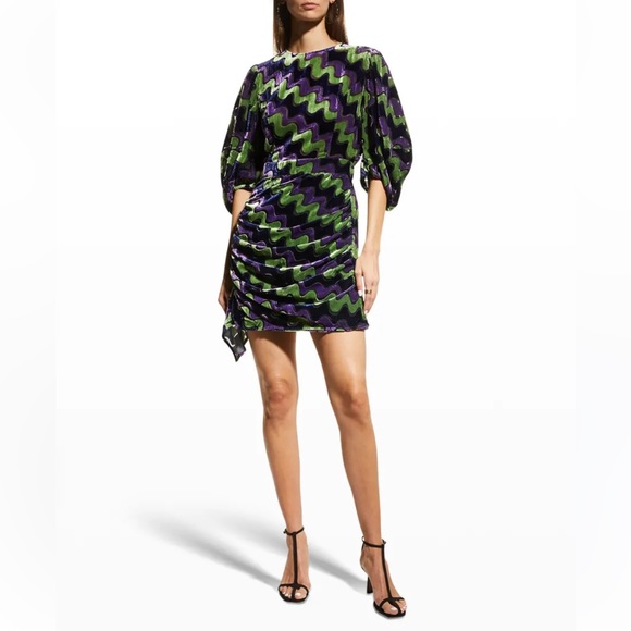 RHODE Pia Printed Mini Dress Size: M - Picture 2 of 8